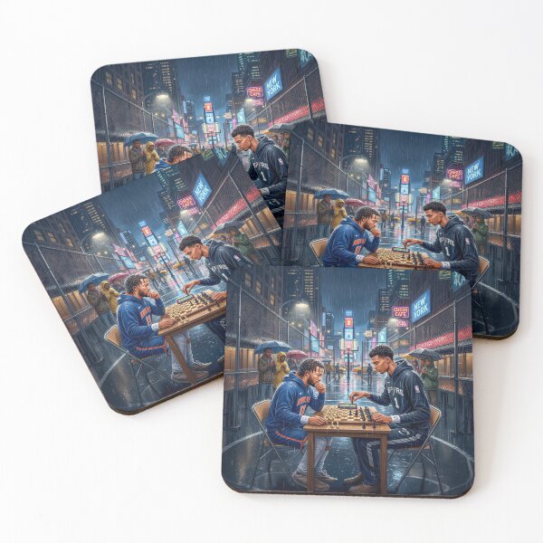 Item preview, Jalen Brunson Wemby Playing Chess In The Rain designed and sold by Home Decor Art.