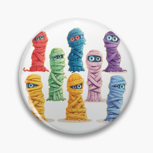 Item preview, Cute Colorful Mummy Sticker Sheet Funny Halloween Monster Kids Pack Poster designed and sold by DesignArtist.ia.