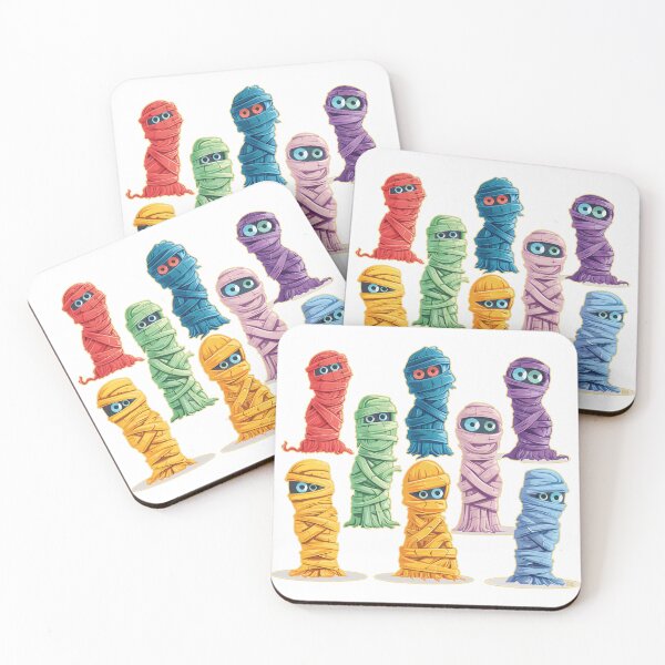 Item preview, Cute Colorful Mummy Sticker Sheet Funny Halloween Monster Kids Pack Poster designed and sold by DesignArtist.ia.