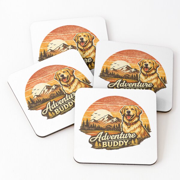 Item preview, Golden Retriever Adventure Buddy Vintage Sunset Mountain Dog Lover Gift designed and sold by Ermicioi.
