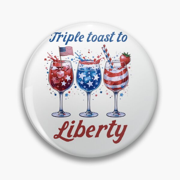 Item preview, Triple Toast To Liberty Patriotic colors gift designed and sold by CleanDecor.