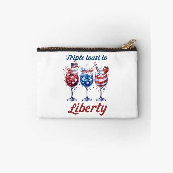 Item preview, Triple Toast To Liberty Patriotic colors gift designed and sold by CleanDecor.