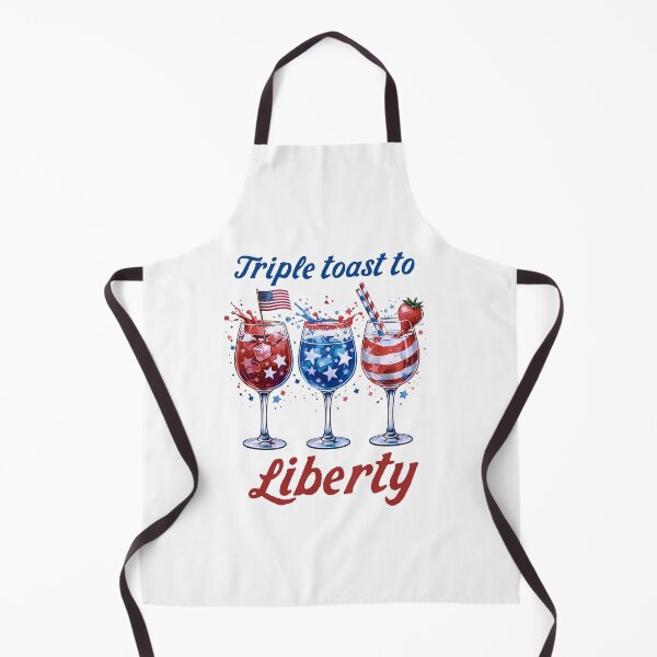 Item preview, Triple Toast To Liberty Patriotic colors gift designed and sold by CleanDecor.