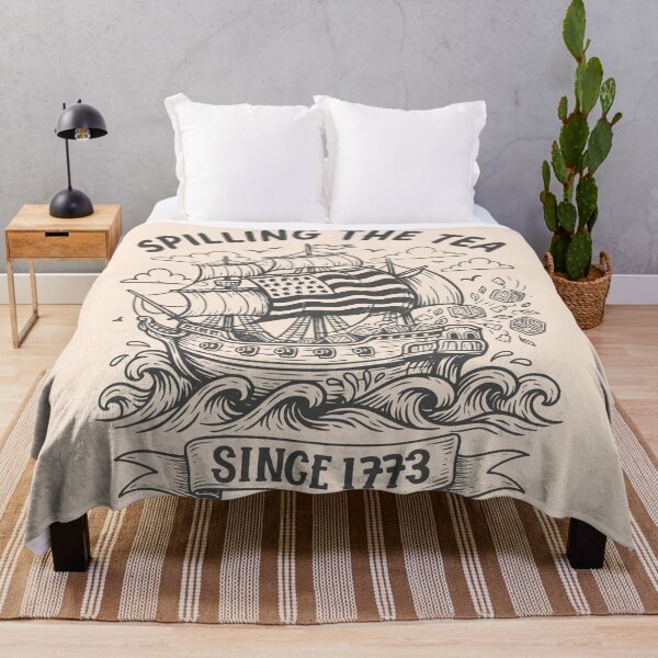 Item preview, Fun 4th Of July Spilling The Tea Since 1773 American Flag designed and sold by Colorfulman.