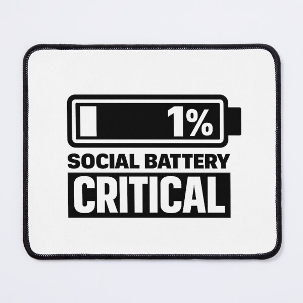 Item preview, Social Battery Critical – Introvert Energy Shirt designed and sold by DesignTeamHub.