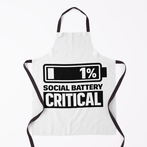 Item preview, Social Battery Critical – Introvert Energy Shirt designed and sold by DesignTeamHub.