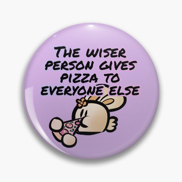 Item preview, The wiser person gives pizza to everyone else - Claninchen bunny designed and sold by Claninchen.