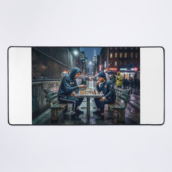 Item preview, Jalen Brunson Wemby Playing Chess In The Rain designed and sold by Home Decor Art.