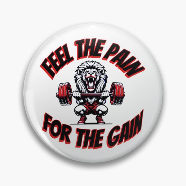 Item preview, Feel The Pain For The Gain Gym Lion Art designed and sold by DesignsbyRMA.