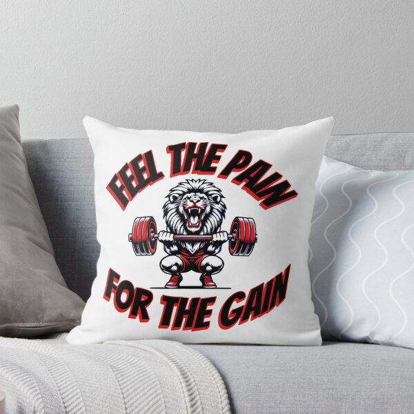 Item preview, Feel The Pain For The Gain Gym Lion Art designed and sold by DesignsbyRMA.