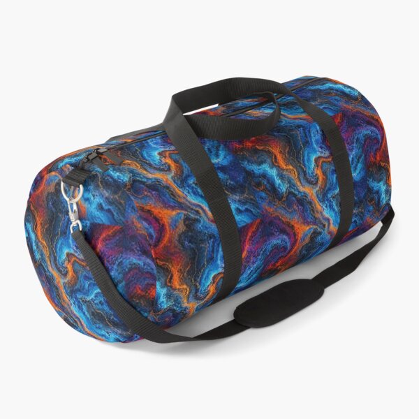 Item preview, Blue Lava Flow – Abstract Marble with Fiery Accents designed and sold by annenambiro.
