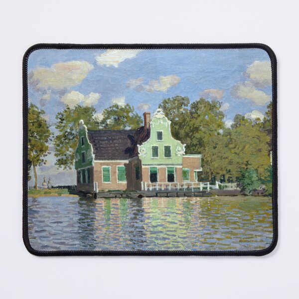 Item preview, Houses By the Bank of the River Zaan by Claude Monet: Impressionist Wall Art designed and sold by artofuniverse.