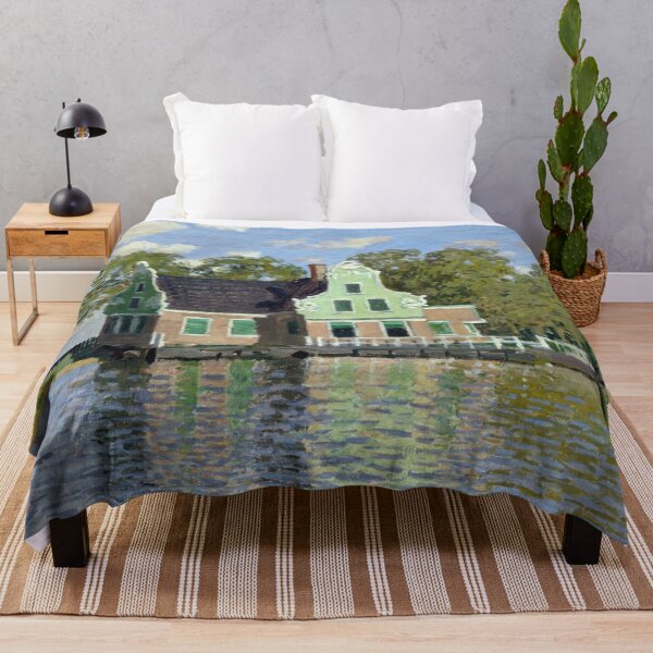 Item preview, Houses By the Bank of the River Zaan by Claude Monet: Impressionist Wall Art designed and sold by artofuniverse.
