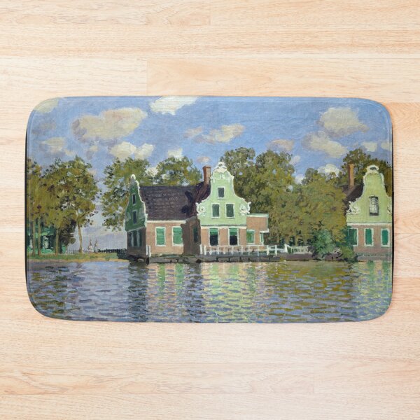 Item preview, Houses By the Bank of the River Zaan by Claude Monet: Impressionist Wall Art designed and sold by artofuniverse.