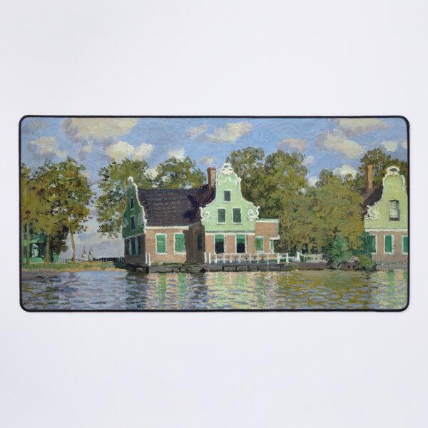 Item preview, Houses By the Bank of the River Zaan by Claude Monet: Impressionist Wall Art designed and sold by artofuniverse.