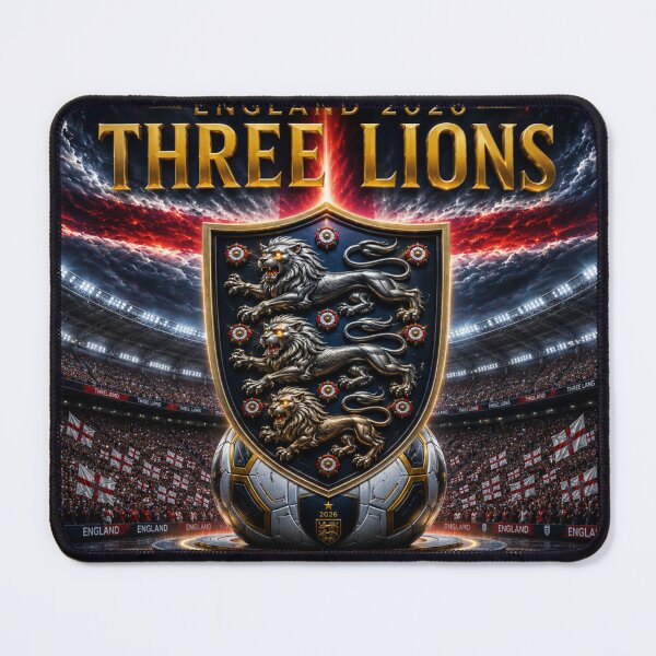 Item preview, England Three Lions Soccer 2026 Retro Futuristic Art designed and sold by Aram250.