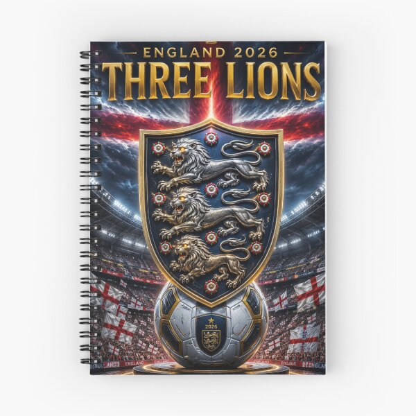 Item preview, England Three Lions Soccer 2026 Retro Futuristic Art designed and sold by Aram250.