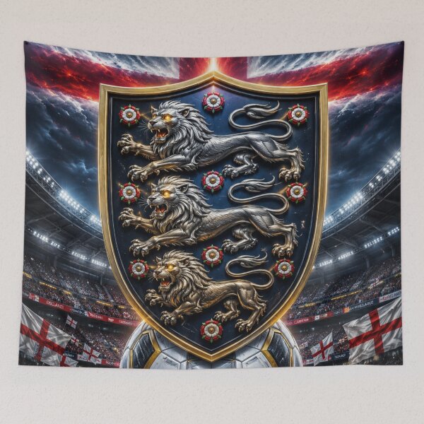 Item preview, England Three Lions Soccer 2026 Retro Futuristic Art designed and sold by Aram250.