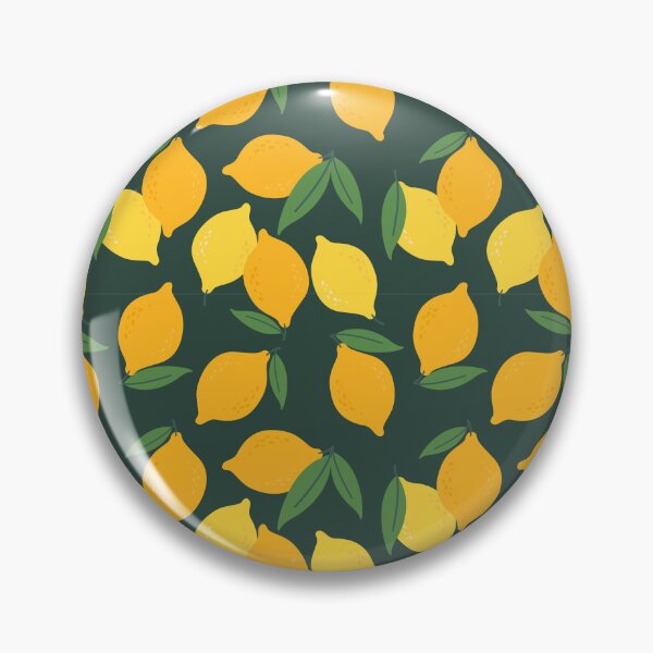 Item preview, Summer pattern with juicy lemons on dark green background designed and sold by CHERRY--SHOP.