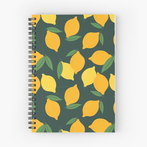 Item preview, Summer pattern with juicy lemons on dark green background designed and sold by CHERRY--SHOP.