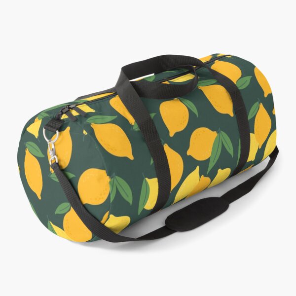 Item preview, Summer pattern with juicy lemons on dark green background designed and sold by CHERRY--SHOP.
