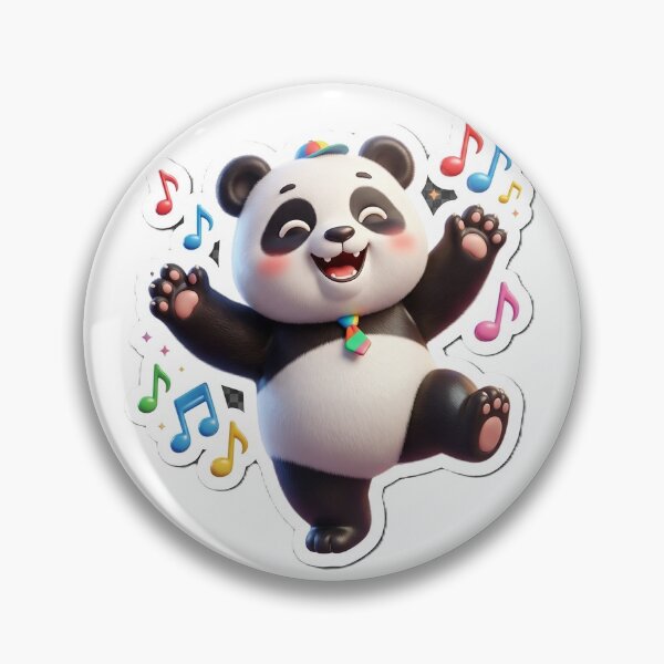 Item preview, Cute Dancing Panda Music Sticker designed and sold by ImaginaLuxe Art.