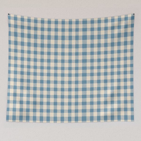 Item preview, Vintage Dusky Blue Gingham | Seamless Cottage Farmhouse Check Pattern designed and sold by Bound for Wonder.
