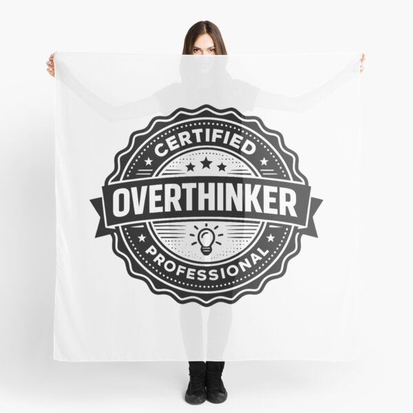 Item preview, Certified Professional Overthinker – Funny Anxiety Shirt designed and sold by DesignTeamHub.