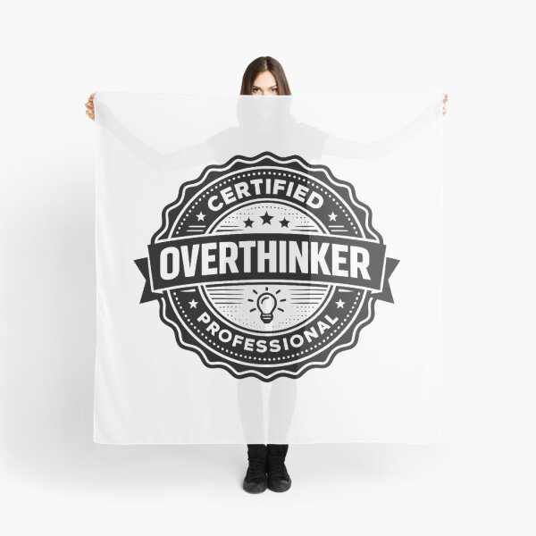 Item preview, Certified Professional Overthinker – Funny Anxiety Shirt designed and sold by DesignTeamHub.