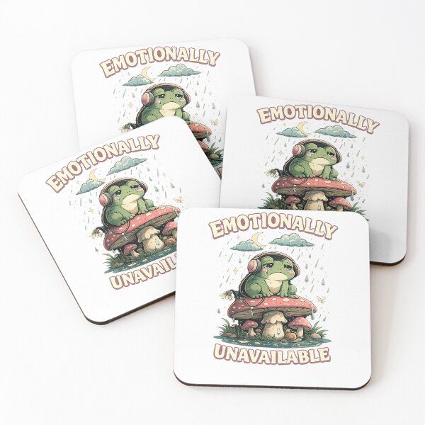 Item preview, Emotionally Unavailable Frog Aesthetic Retro Meme T-Shirt designed and sold by Globivara Studio.