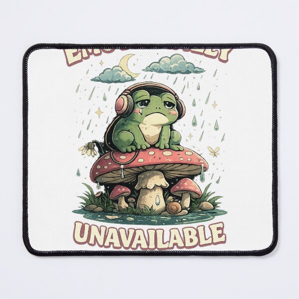 Item preview, Emotionally Unavailable Frog Aesthetic Retro Meme T-Shirt designed and sold by Globivara Studio.
