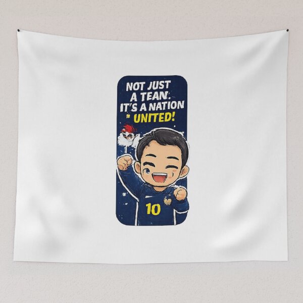 Item preview, Not Just A Team It's A Nation United France Soccer Fan Sticker | French Football Supporter Cartoon Design | Les Bleus Pride Artwork designed and sold by myteesmypassion.