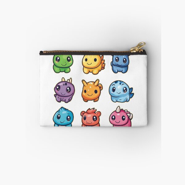 Item preview, Cute Chibi Monster Sticker Sheet Colorful Pocket Monsters Kids Cartoon Pack Poster designed and sold by DesignArtist.ia.
