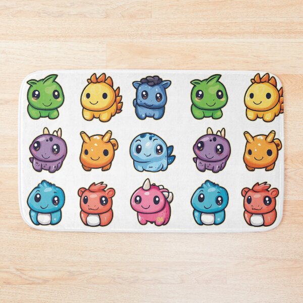 Item preview, Cute Chibi Monster Sticker Sheet Colorful Pocket Monsters Kids Cartoon Pack Poster designed and sold by DesignArtist.ia.