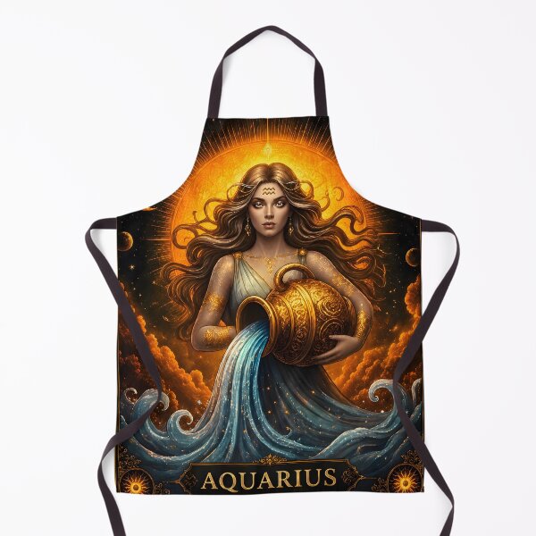 Item preview, Mystical Aquarius Water Bearer Zodiac Art Print designed and sold by Clavivs.