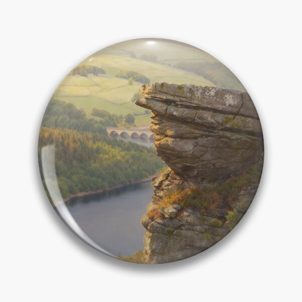 Item preview, Bamford Edge Ladybower Reservoir - Peak District Summer Landscape designed and sold by QuietCanvasArtworks.