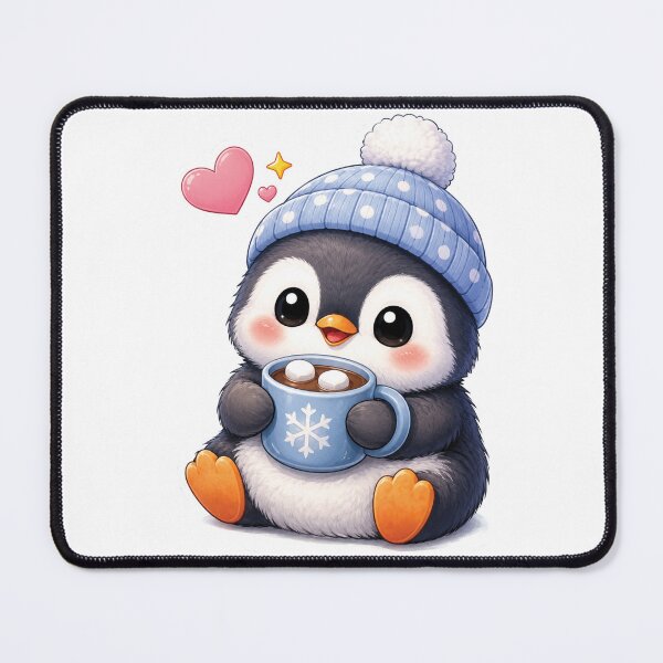Item preview, Cute Baby Penguin With Hot Cocoa designed and sold by myJPEG.