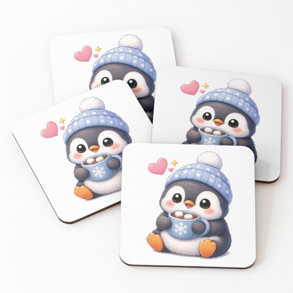 Item preview, Cute Baby Penguin With Hot Cocoa designed and sold by myJPEG.