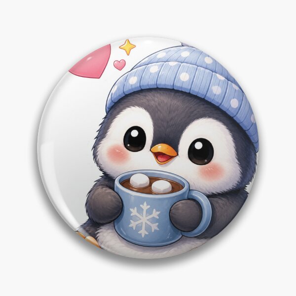 Item preview, Cute Baby Penguin With Hot Cocoa designed and sold by myJPEG.