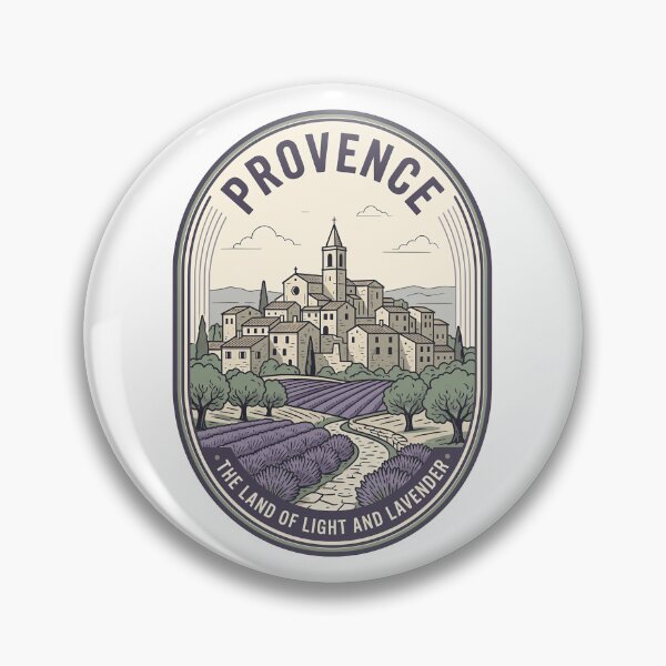 Item preview, Vintage Provence France Lavender Field Travel Badge designed and sold by k3rstman1.