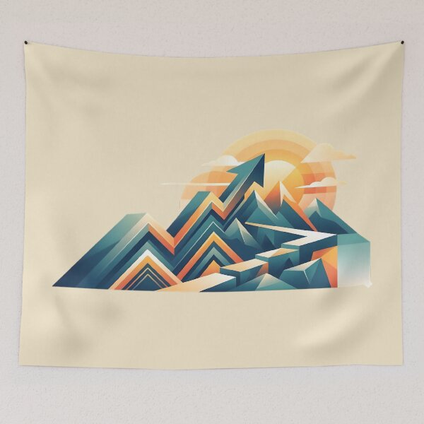 Item preview, Mountain Growth Arrow Illustration | Business Success, Financial Growth & Goal Achievement Vector Art designed and sold by MCV-Designs.