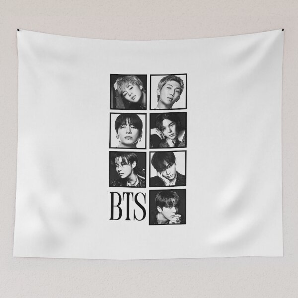 Item preview, BTS Black And White Square Full Group Seven Artists One Journey Korean K-pop group Korean boy bandb 2026 concert designed and sold by AJUNICE STUDIO.
