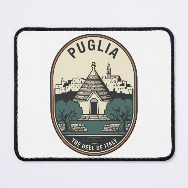Item preview, Vintage Puglia Italy Travel Badge Trullo Olive Trees designed and sold by k3rstman1.
