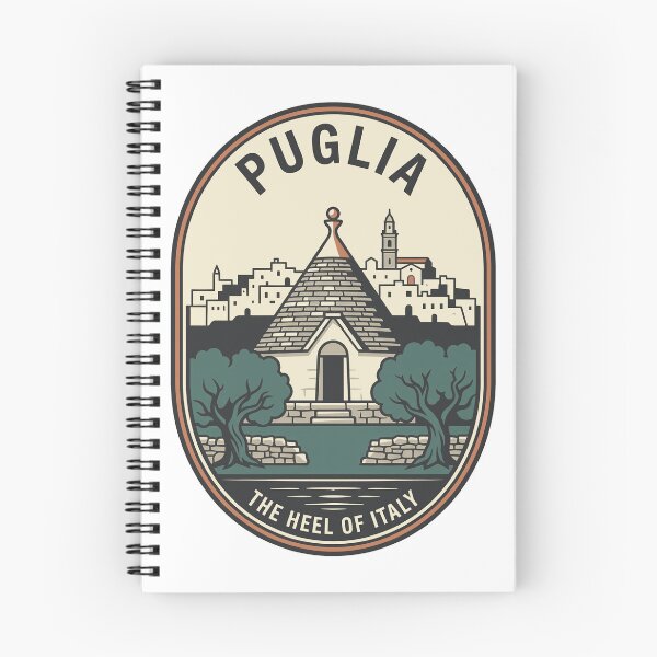 Item preview, Vintage Puglia Italy Travel Badge Trullo Olive Trees designed and sold by k3rstman1.