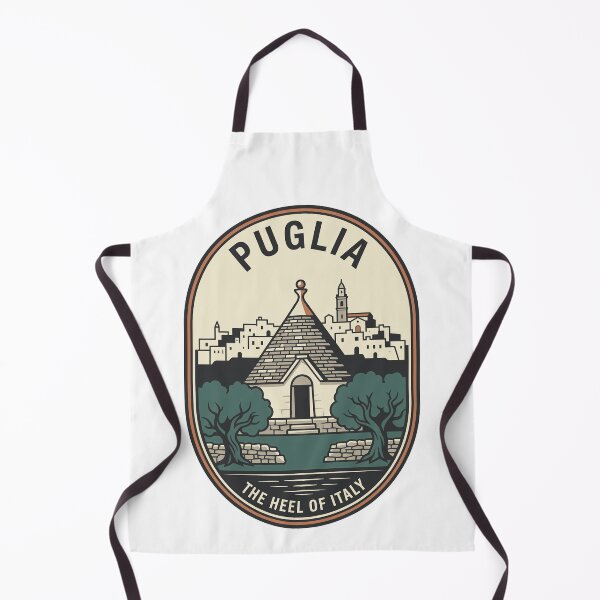 Item preview, Vintage Puglia Italy Travel Badge Trullo Olive Trees designed and sold by k3rstman1.