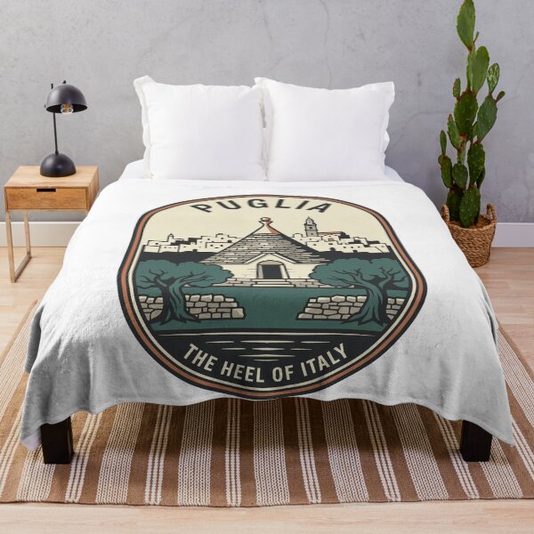 Item preview, Vintage Puglia Italy Travel Badge Trullo Olive Trees designed and sold by k3rstman1.