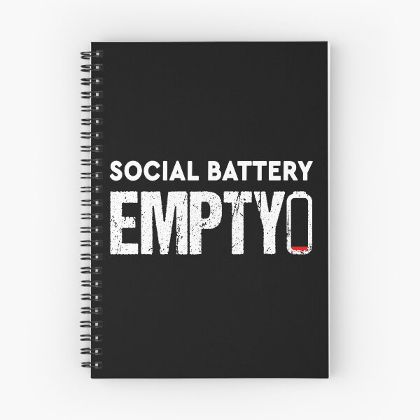 Item preview, Social Battery Empty Funny Introvert Saying designed and sold by MinimalChaosDE.