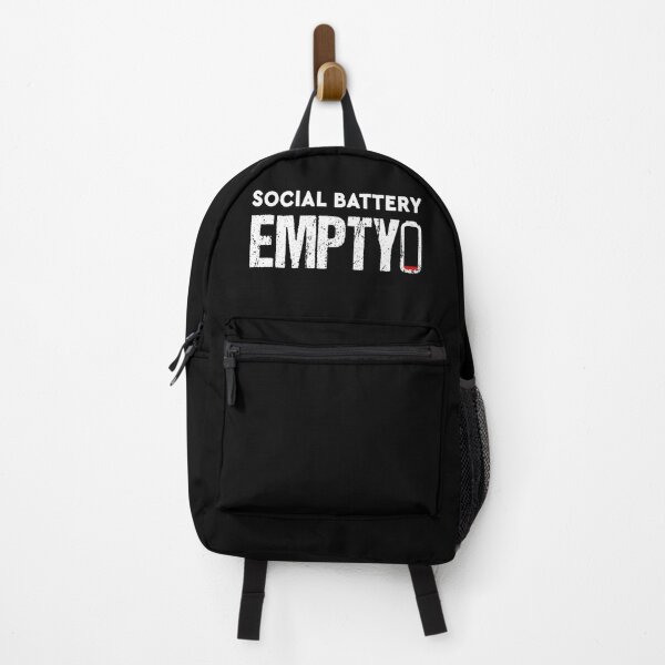 Item preview, Social Battery Empty Funny Introvert Saying designed and sold by MinimalChaosDE.