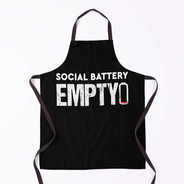 Item preview, Social Battery Empty Funny Introvert Saying designed and sold by MinimalChaosDE.