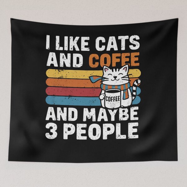 Item preview, Cats Coffee And Maybe People designed and sold by SiarheiYur.